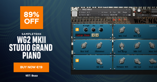 Sampletekk’s WG2 MkII Studio Grand Piano only €19